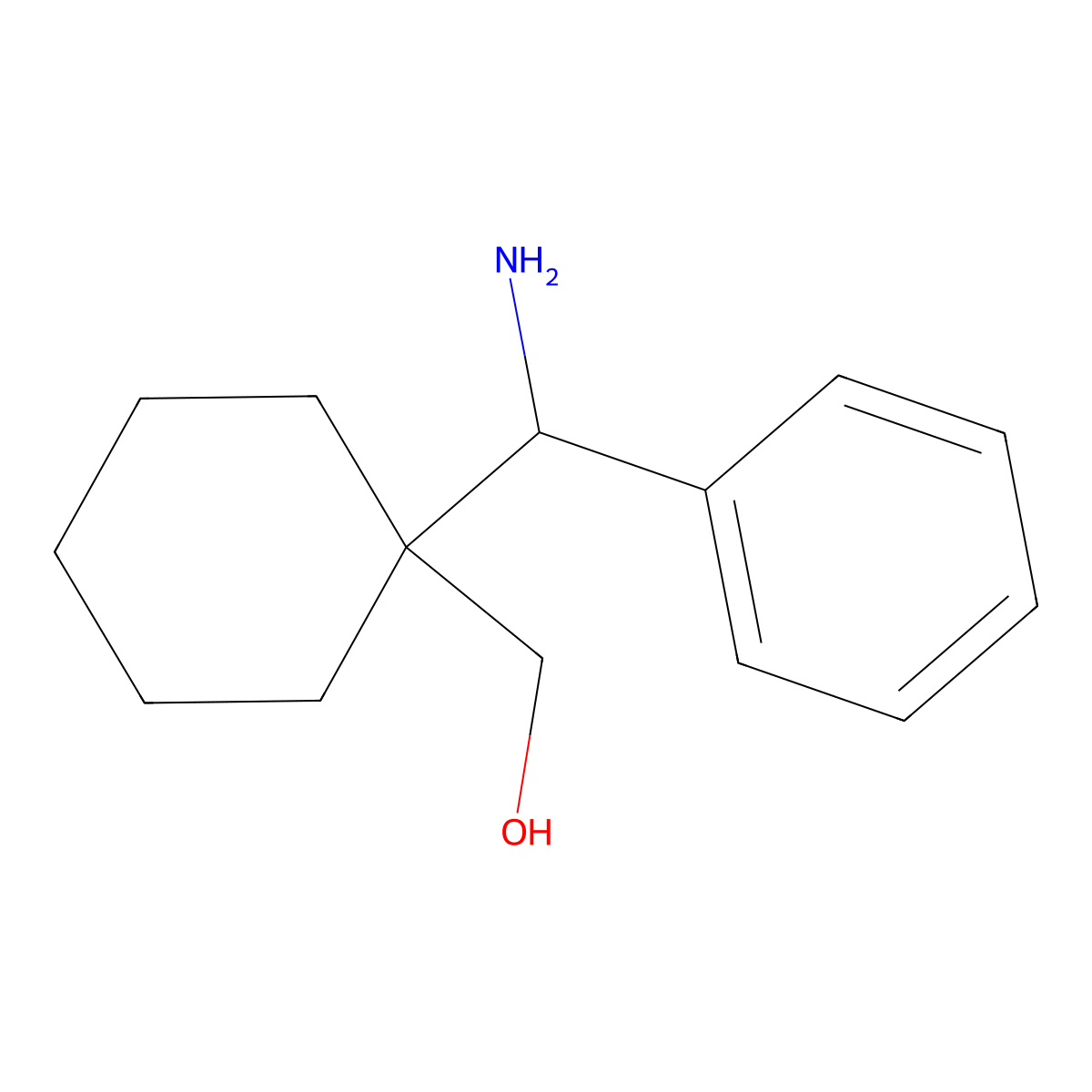 {1-[Amino(phenyl)methyl]cyclohexyl}methanol molecular structure, CAS 1852188-25-0