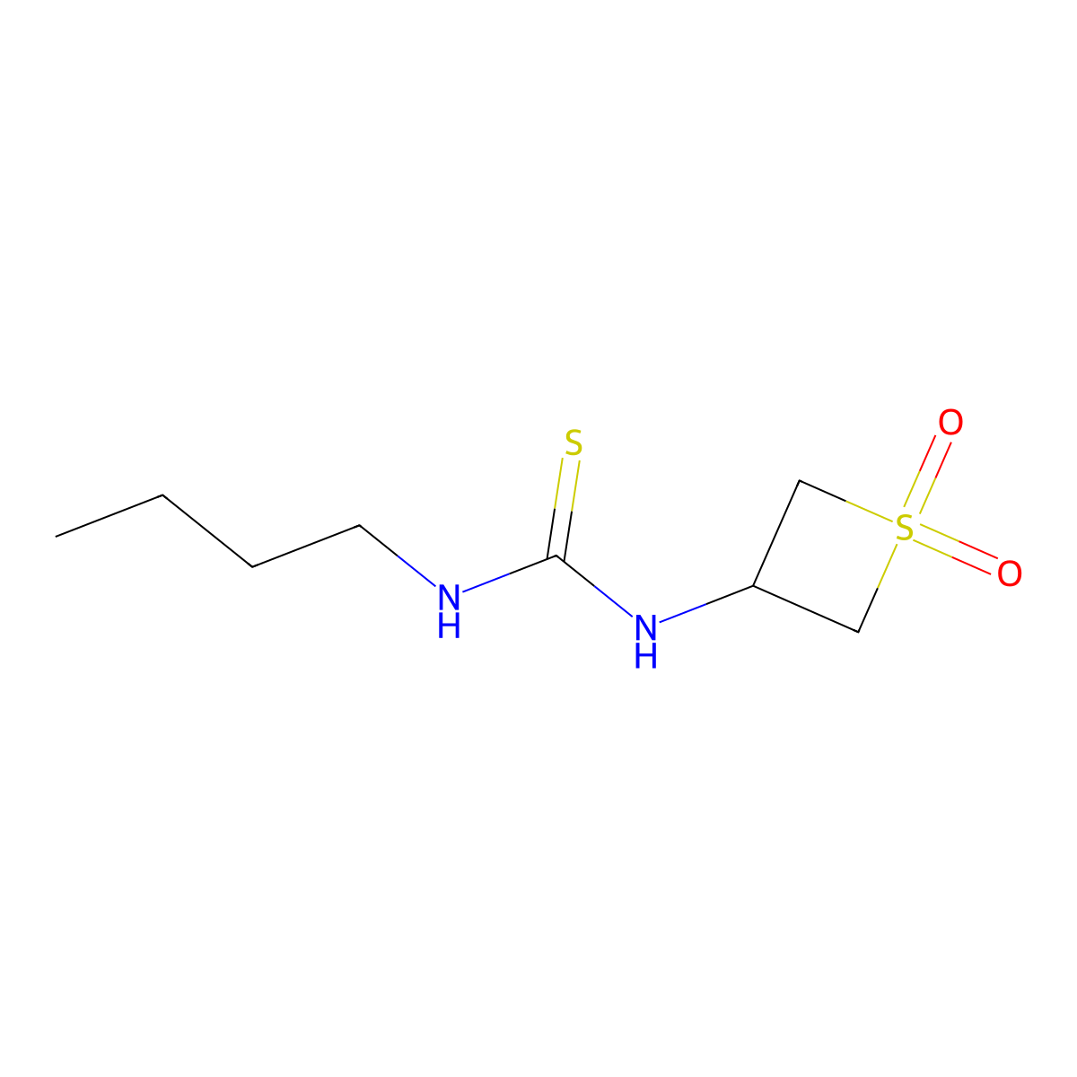 1-Butyl-3-(1,1-dioxidothietan-3-yl)thiourea molecular structure, CAS 1852208-07-1