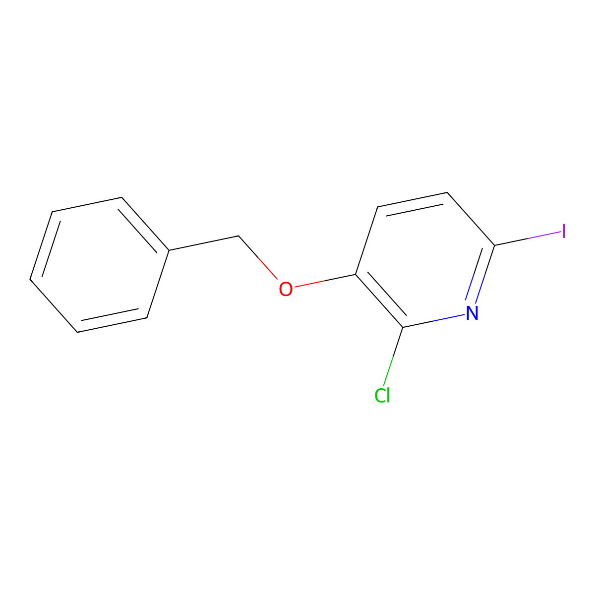 3-(Benzyloxy)-2-chloro-6-iodopyridine molecular structure, CAS 185221-60-7