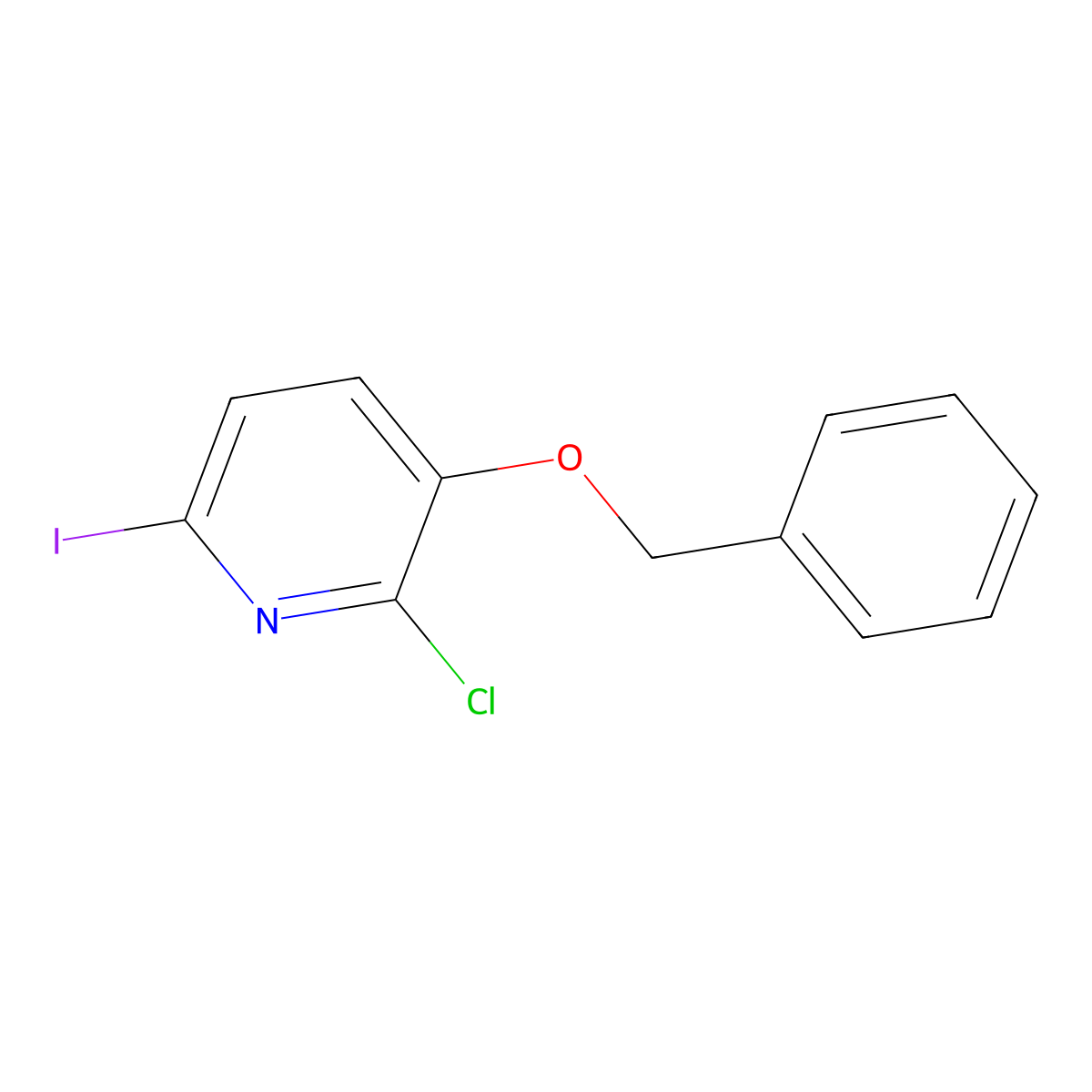 3-(Benzyloxy)-2-chloro-6-iodopyridine molecular structure, CAS 185221-60-7