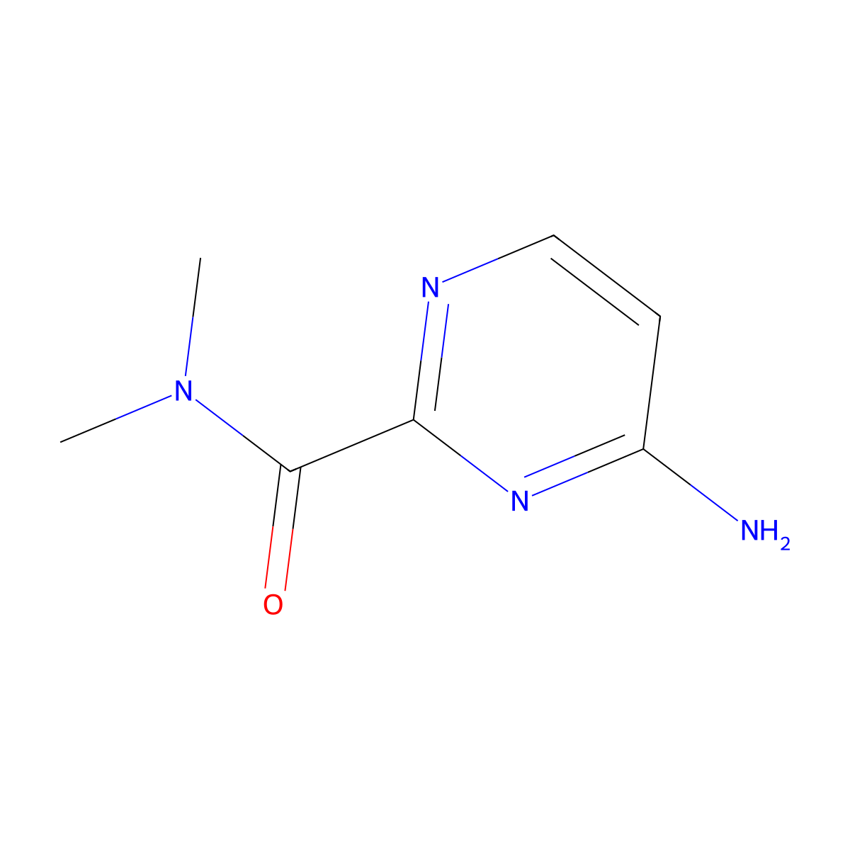 4-amino-N,N-dimethylpyrimidine-2-carboxamide molecular structure, CAS 1852216-34-2