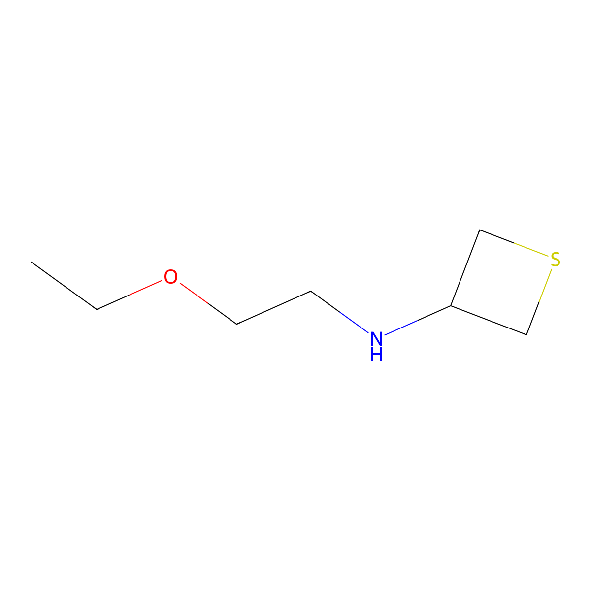 N-(2-Ethoxyethyl)thietan-3-amine molecular structure, CAS 1852218-66-6