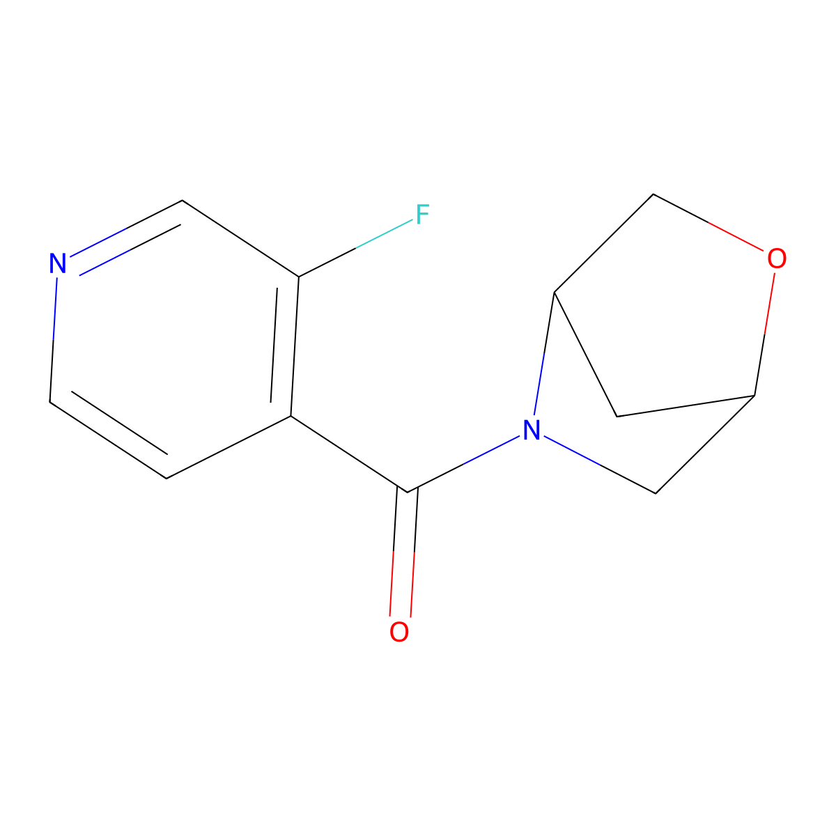 2-Oxa-5-azabicyclo[2.2.1]heptan-5-yl(3-fluoropyridin-4-yl)methanone molecular structure, CAS 1852251-62-7