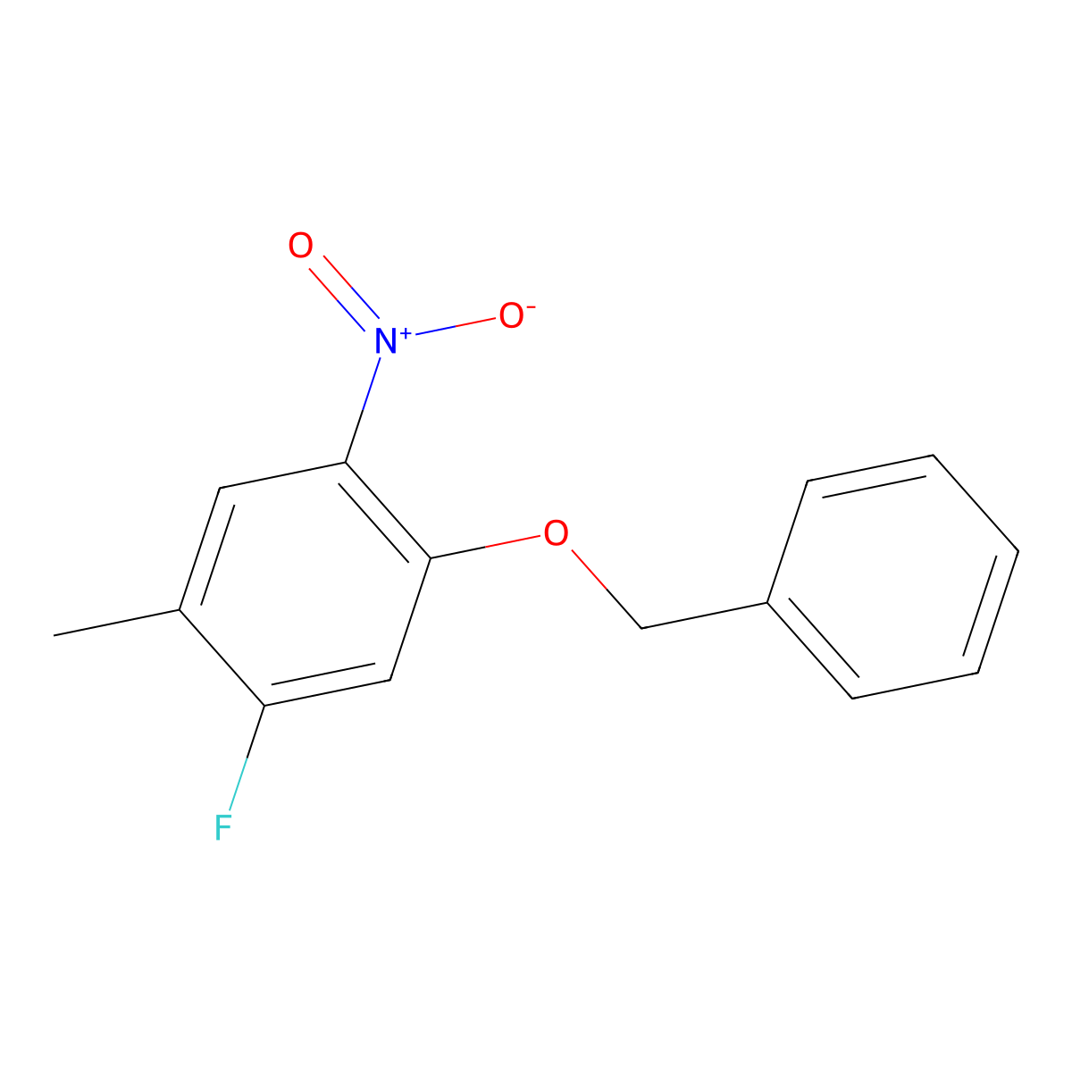 1-(Benzyloxy)-5-fluoro-4-methyl-2-nitrobenzene molecular structure, CAS 1852254-50-2