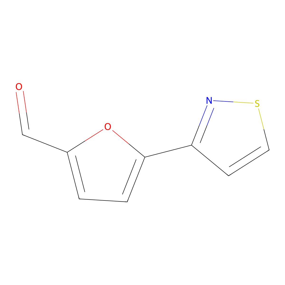 5-(1,2-Thiazol-3-yl)furan-2-carbaldehyde molecular structure, CAS 1852279-50-5
