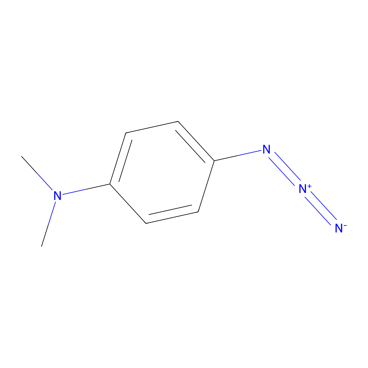 4-azido-N,N-dimethylaniline molecular structure, CAS 18523-44-9
