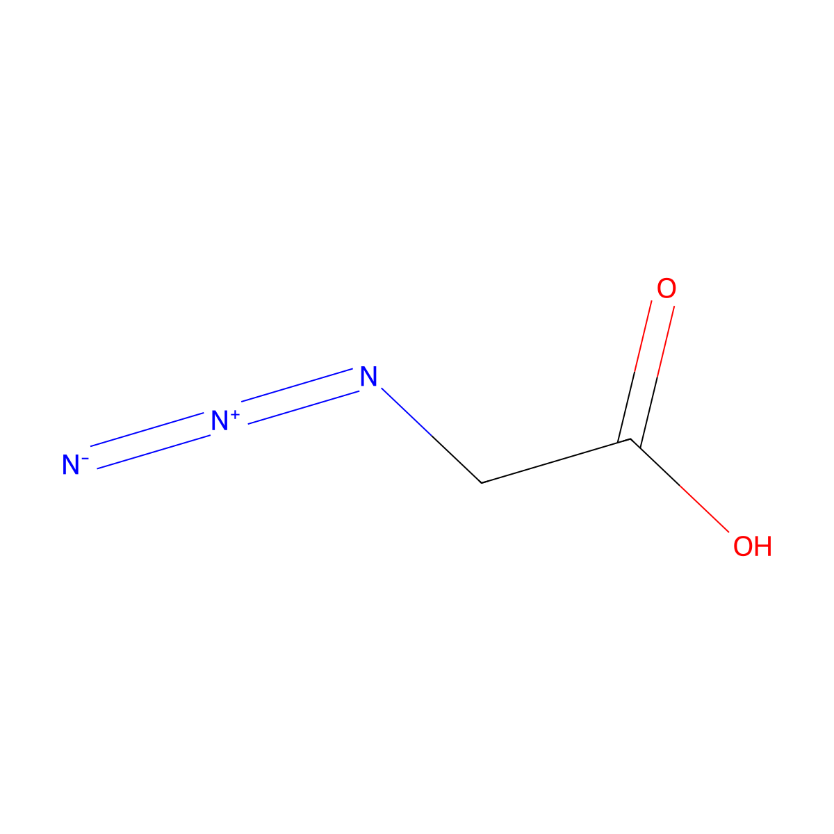 2-Azidoacetic acid molecular structure, CAS 18523-48-3
