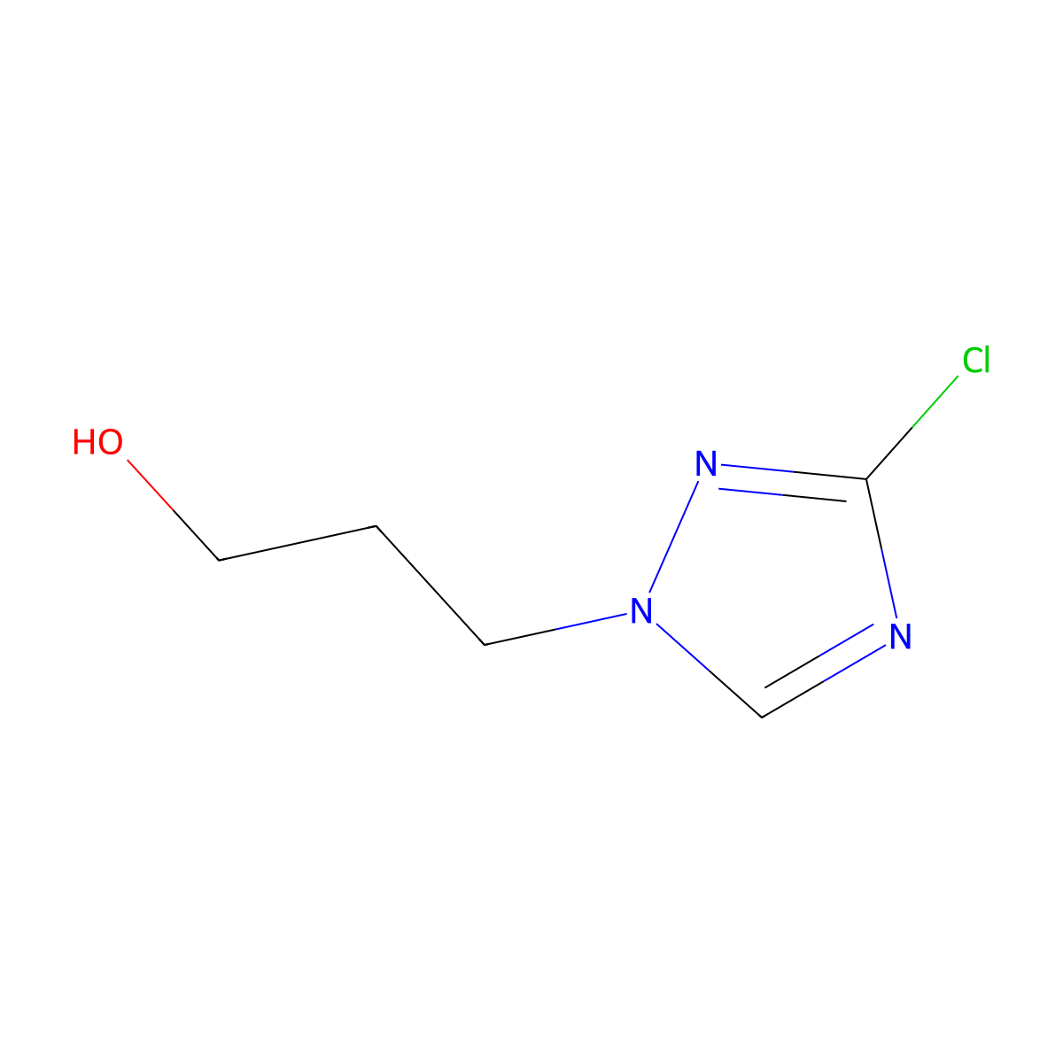 3-(3-Chloro-1H-1,2,4-triazol-1-yl)propan-1-ol molecular structure, CAS 1852323-26-2