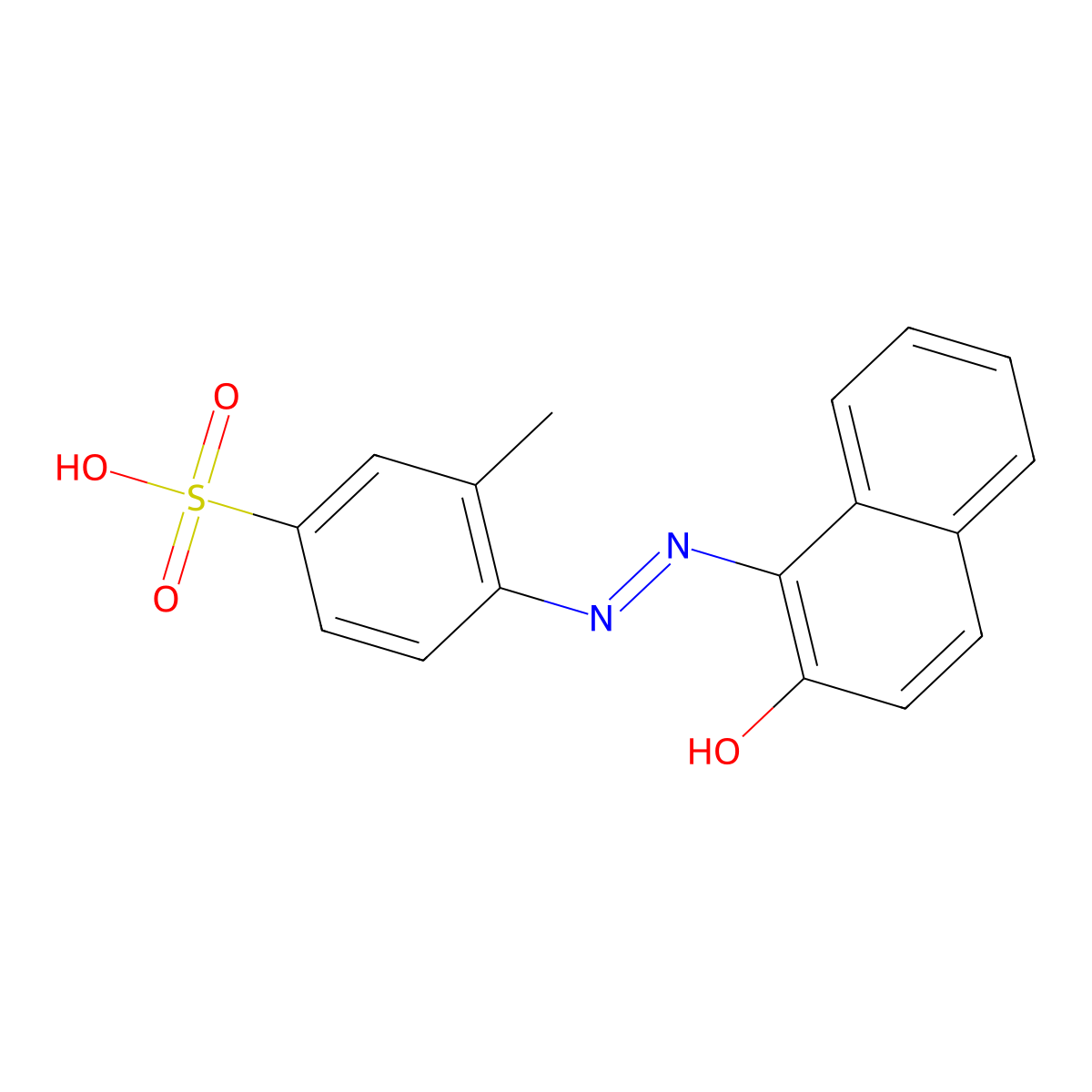 4-[(2-Hydroxy-1-naphthyl)azo]-m-toluenesulphonic acid molecular structure, CAS 18524-46-4