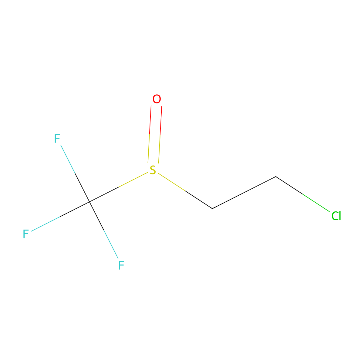 1-Chloro-2-trifluoromethanesulfinylethane molecular structure, CAS 18524-81-7