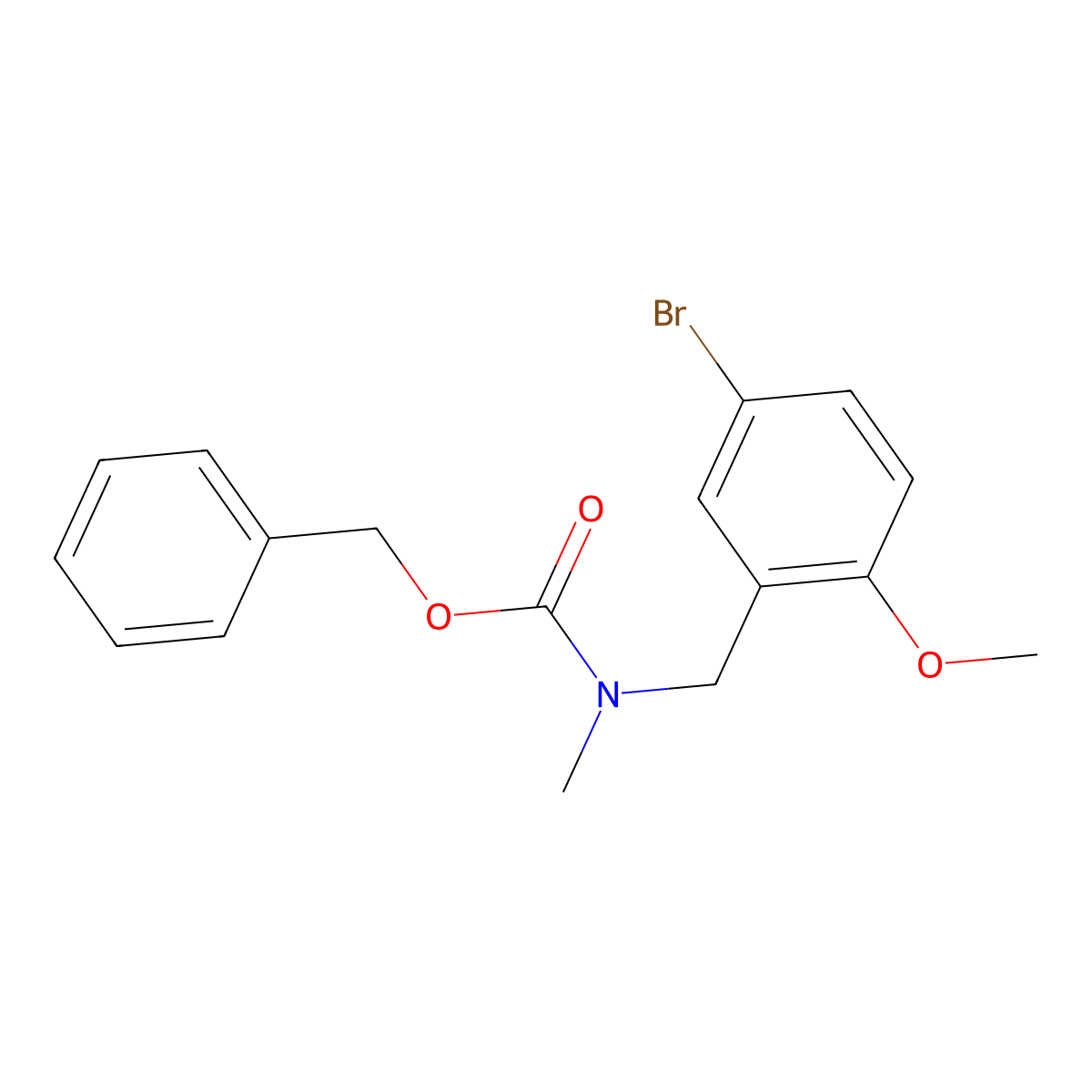 benzyl N-[(5-bromo-2-methoxyphenyl)methyl]-N-methylcarbamate molecular structure, CAS 1852401-90-1