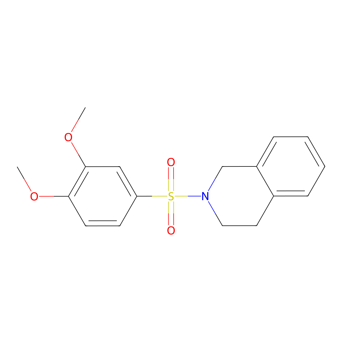 2-[(3,4-Dimethoxyphenyl)sulfonyl]-1,2,3,4-tetrahydroisoquinoline molecular structure, CAS 185243-76-9