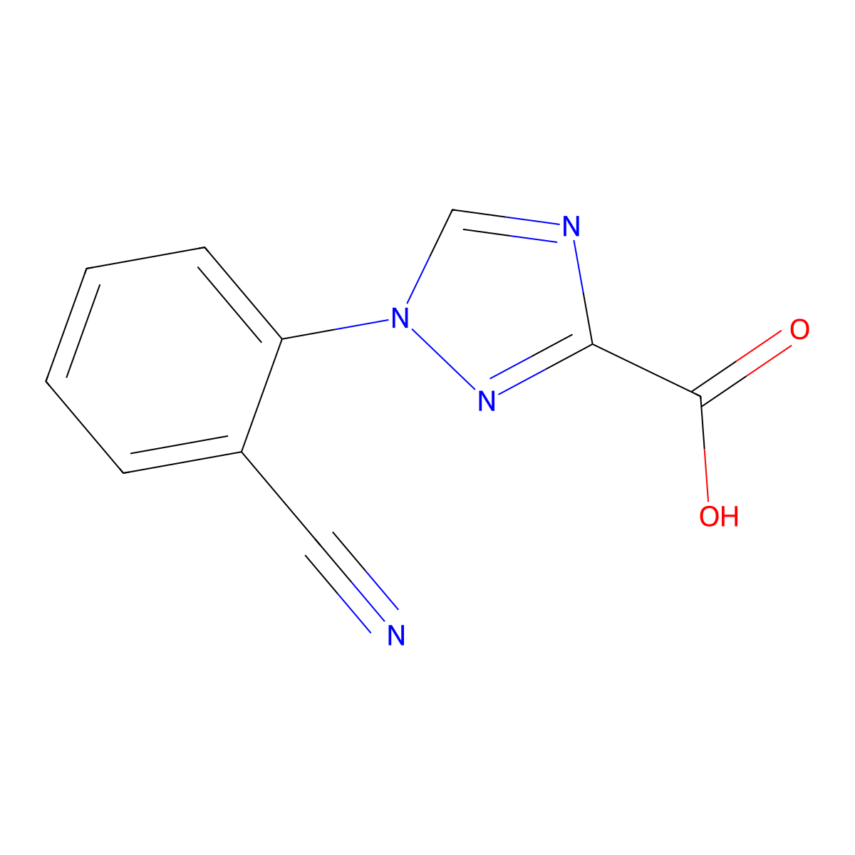 1-(2-Cyanophenyl)-1,2,4-triazole-3-carboxylic acid molecular structure, CAS 1852433-49-8
