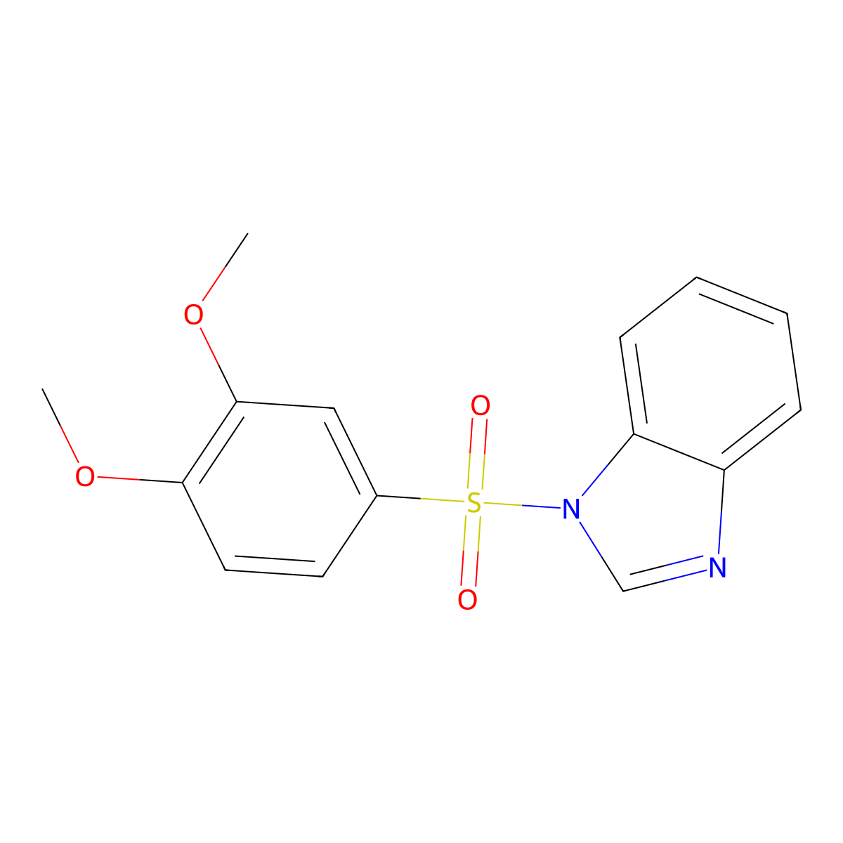 1-(3,4-Dimethoxy-benzenesulfonyl)-1H-benzoimidazole molecular structure, CAS 185244-11-5