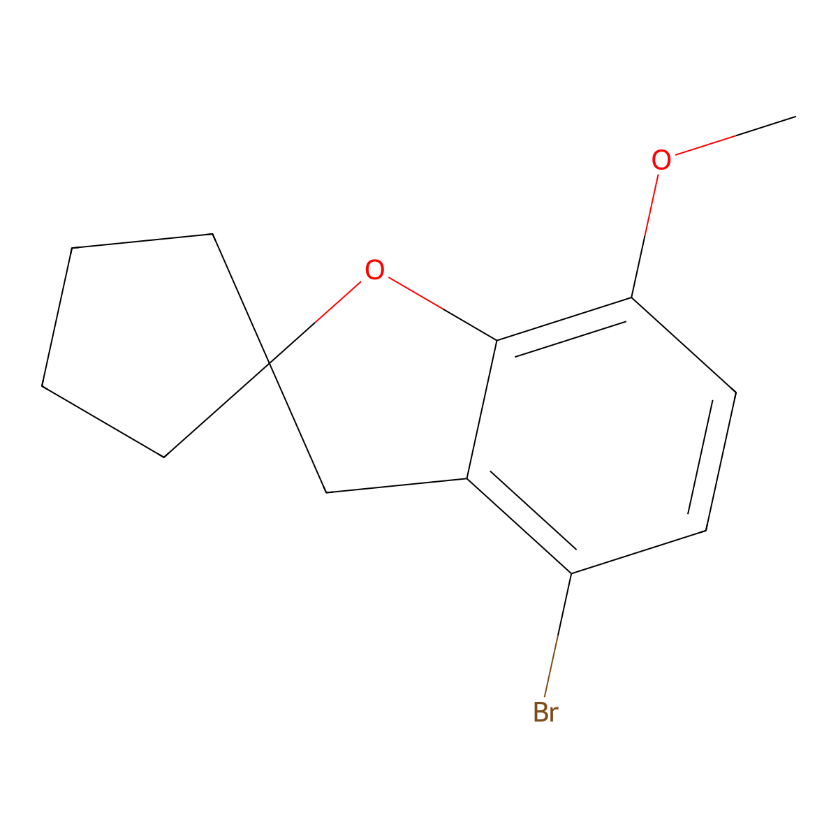 4-Bromo-7-methoxy-3h-spiro[benzofuran-2,1'-cyclopentane] molecular structure, CAS 185244-55-7
