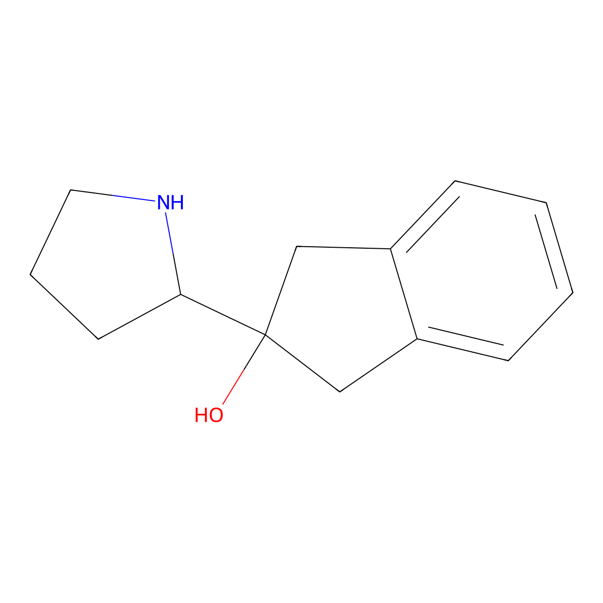 2-[(R)-2-Pyrrolidinyl]indan-2-ol molecular structure, CAS 185246-76-8