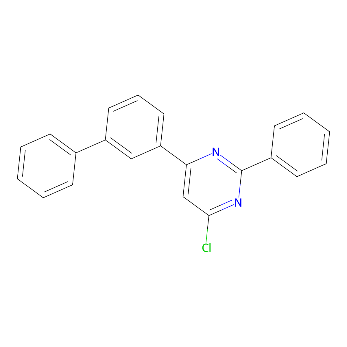 4-([1,1'-Biphenyl]-3-yl)-6-chloro-2-phenylpyrimidine molecular structure, CAS 1852465-76-9