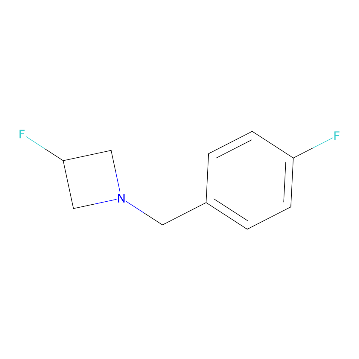 3-Fluoro-1-[(4-fluorophenyl)methyl]azetidine molecular structure, CAS 1852473-10-9