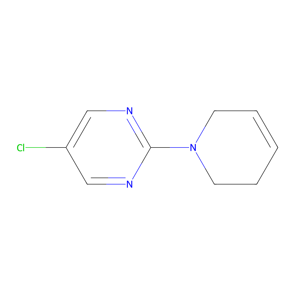 5-Chloro-2-(3,6-dihydro-2H-pyridin-1-yl)pyrimidine molecular structure, CAS 1852473-43-8