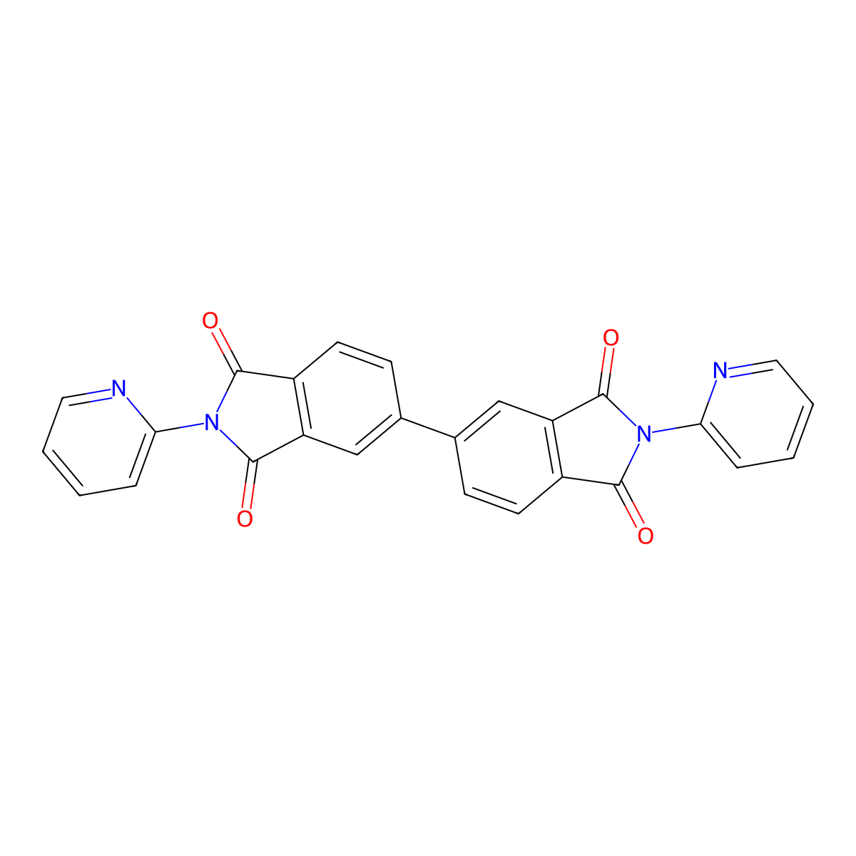 5-(1,3-Dioxo-2-pyridin-2-ylisoindol-5-yl)-2-pyridin-2-ylisoindole-1,3-dione molecular structure, CAS 185248-15-1