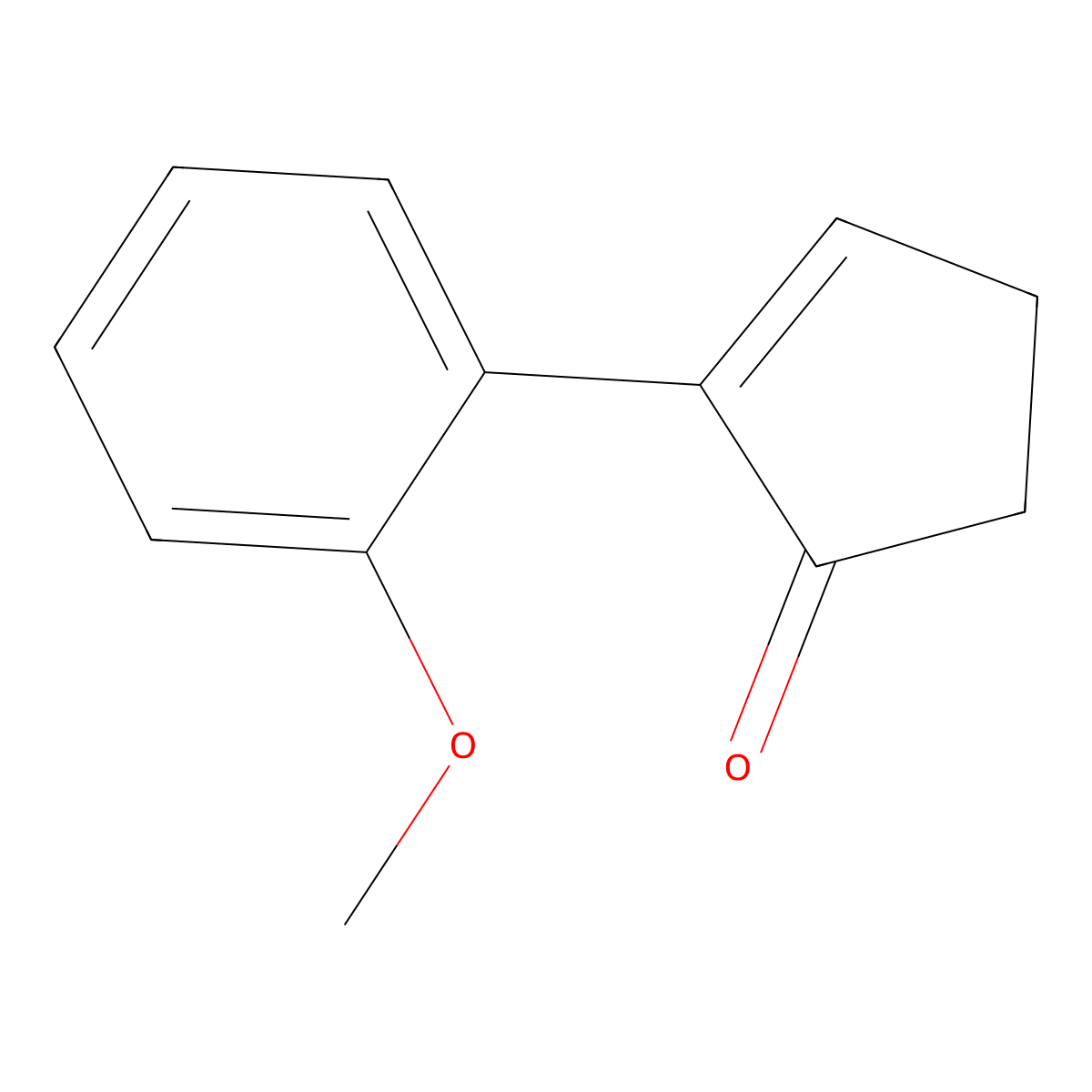 2-(2-Methoxyphenyl)cyclopent-2-en-1-one molecular structure, CAS 1852510-36-1