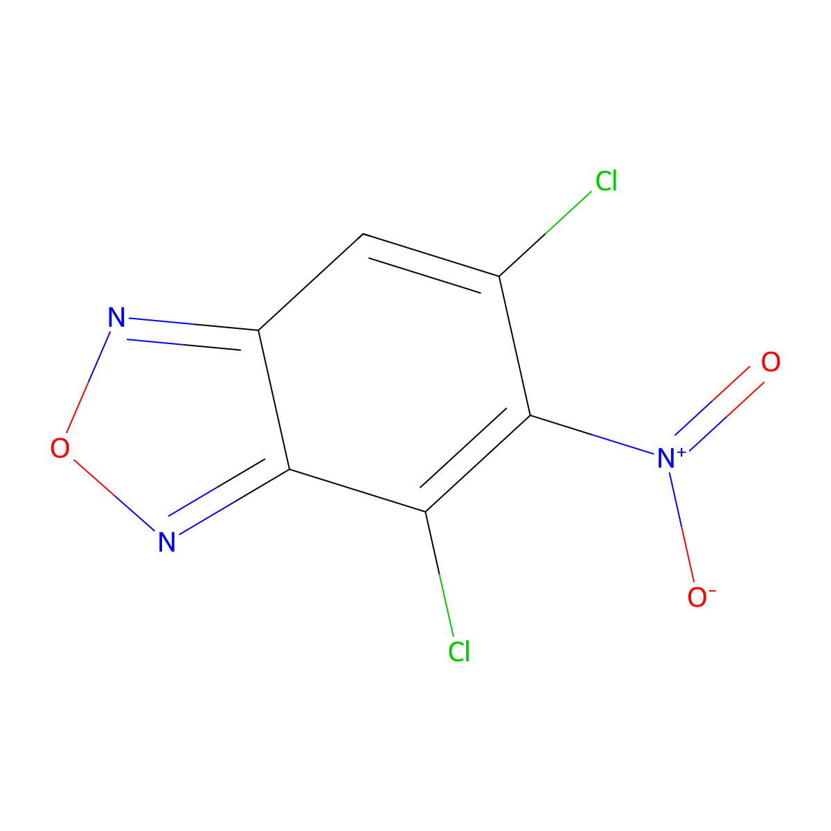 4,6-Dichloro-5-nitro-2,1,3-benzoxadiazole molecular structure, CAS 185253-69-4