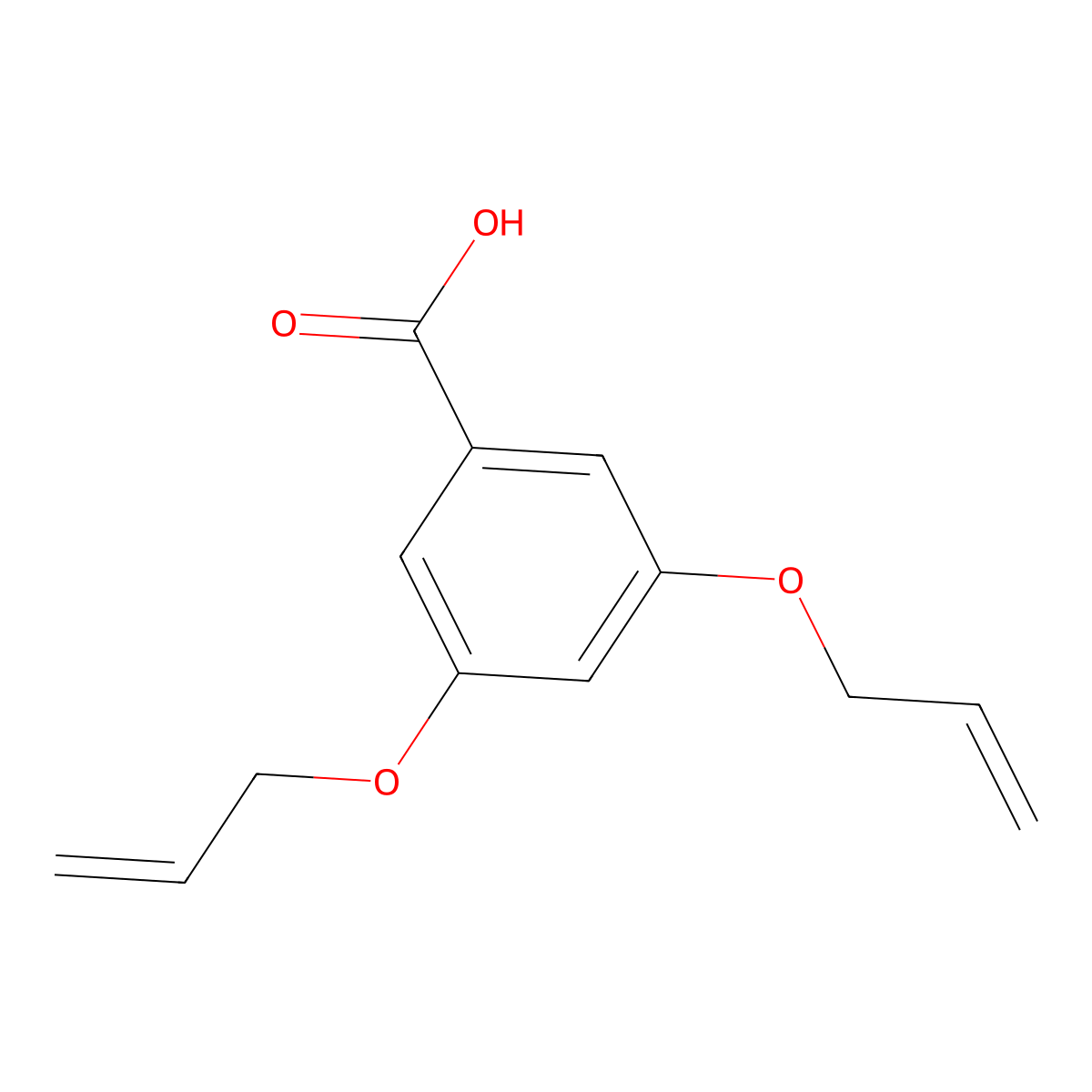 3,5-Bis(allyloxy)benzenecarboxylic acid molecular structure, CAS 185254-52-8