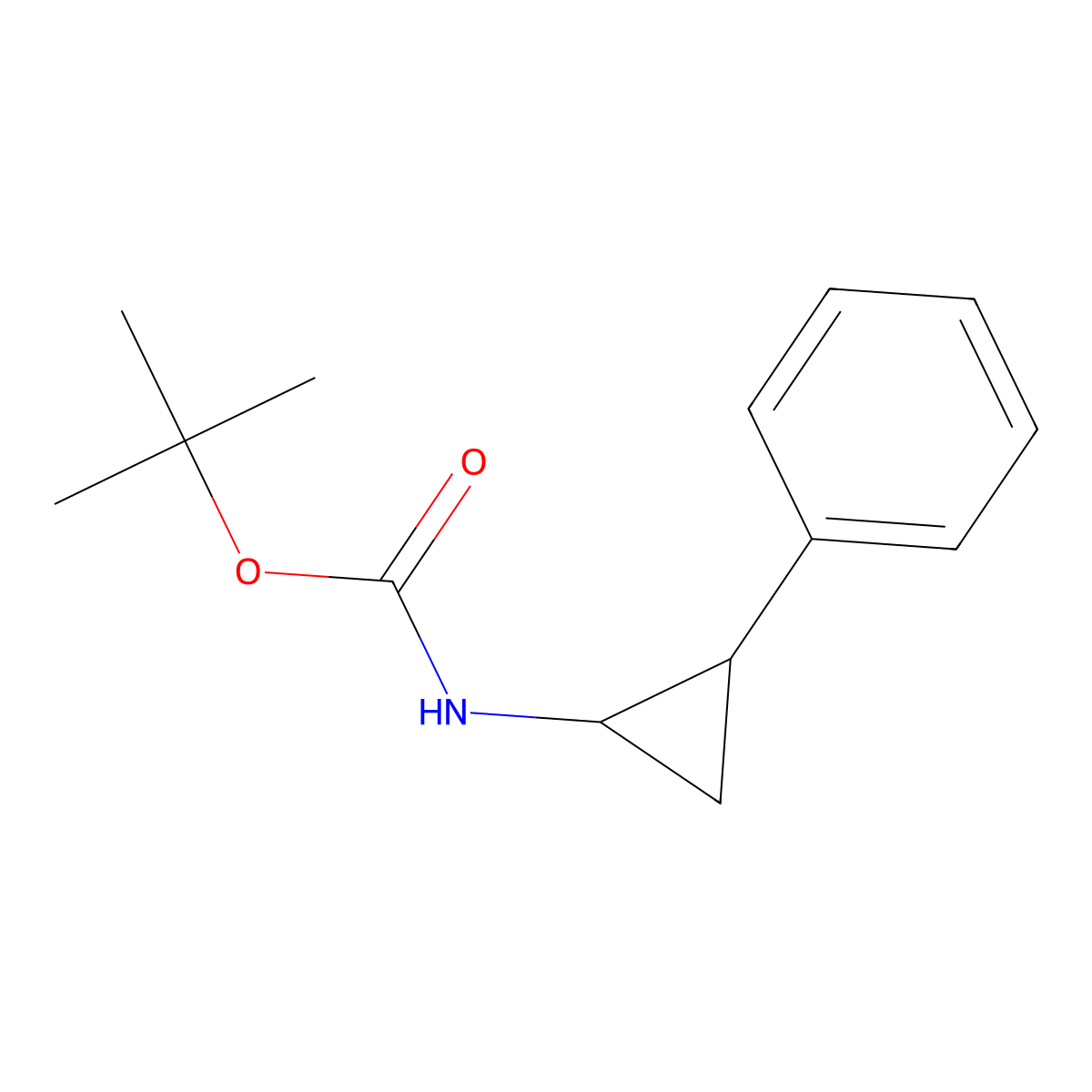 tert-Butyl ((1S,2R)-2-phenylcyclopropyl)carbamate molecular structure, CAS 185256-49-9