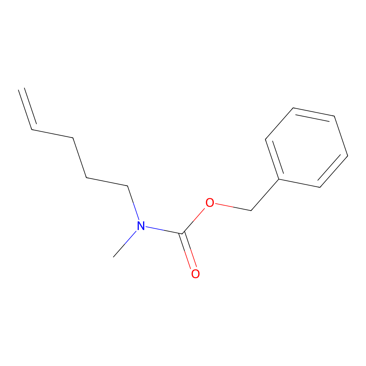 Benzyl N-methyl-N-(pent-4-en-1-yl)carbamate molecular structure, CAS 1852640-42-6