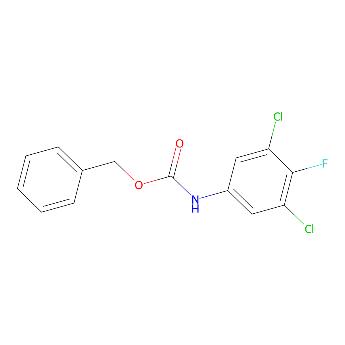 benzyl N-(3,5-dichloro-4-fluorophenyl)carbamate molecular structure, CAS 1852695-51-2