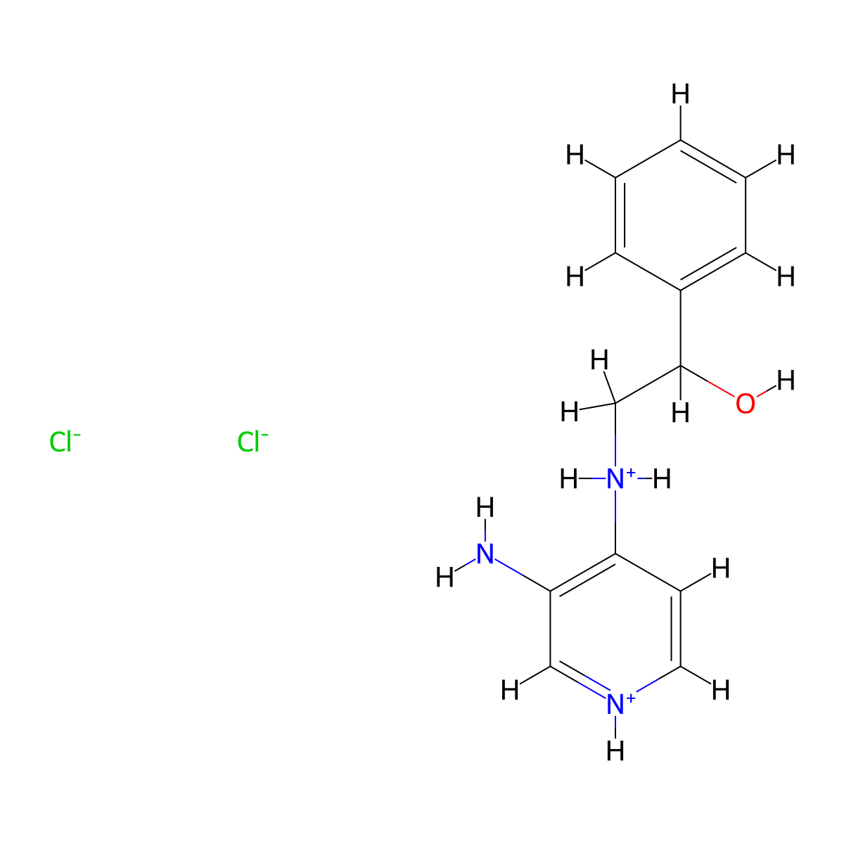 Benzyl alcohol, alpha-(((3-amino-4-pyridyl)amino)methyl)-, dihydrochloride molecular structure, CAS 18527-73-6