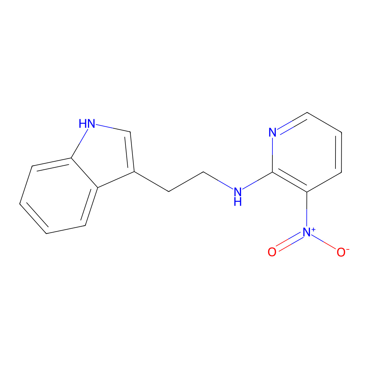 N-[2-(1H-indol-3-yl)ethyl]-3-nitropyridin-2-amine molecular structure, CAS 18527-84-9