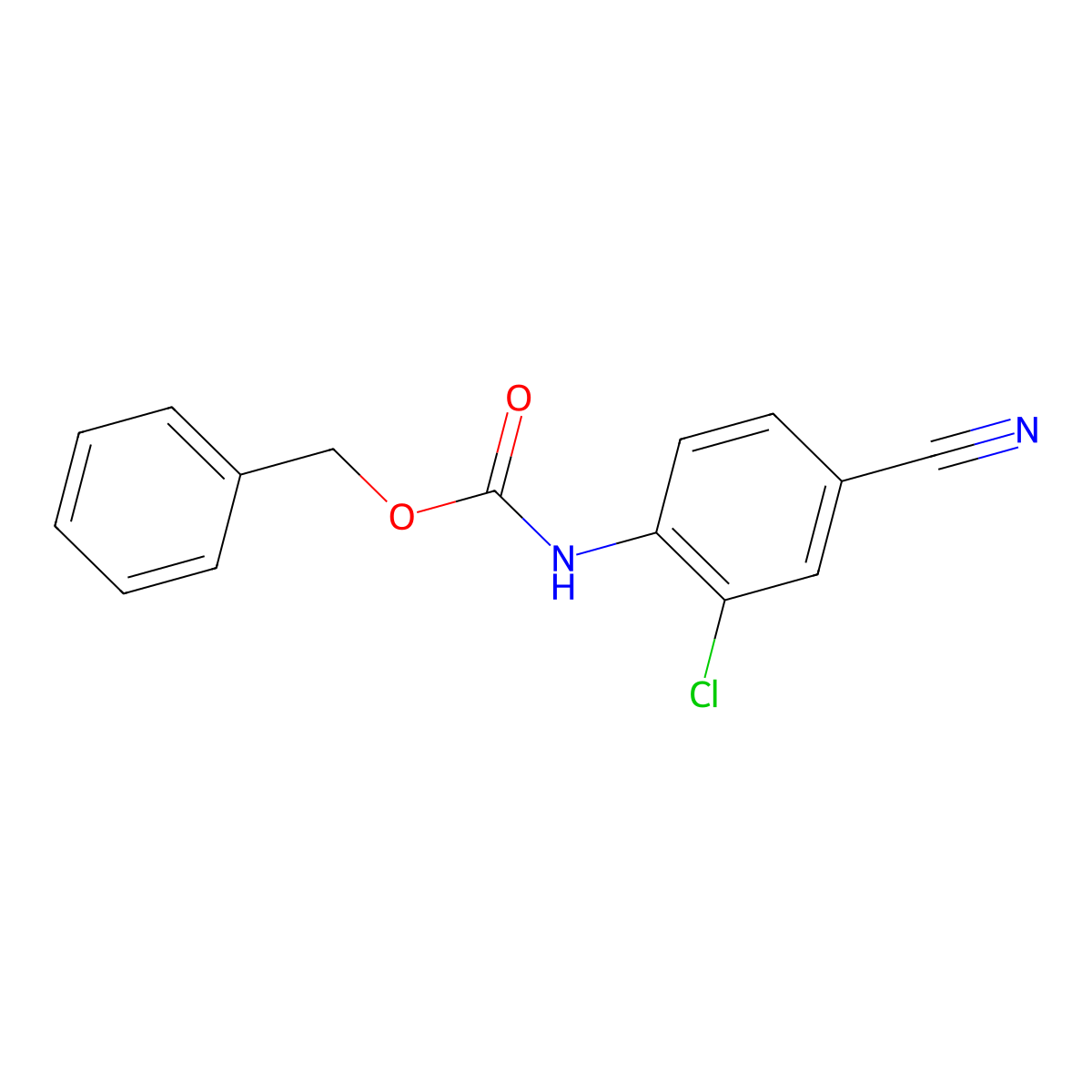benzyl N-(2-chloro-4-cyanophenyl)carbamate molecular structure, CAS 1852725-46-2