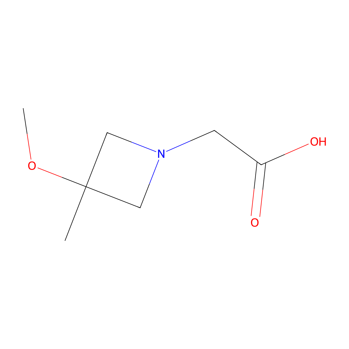2-(3-Methoxy-3-methylazetidin-1-yl)acetic acid molecular structure, CAS 1852740-08-9