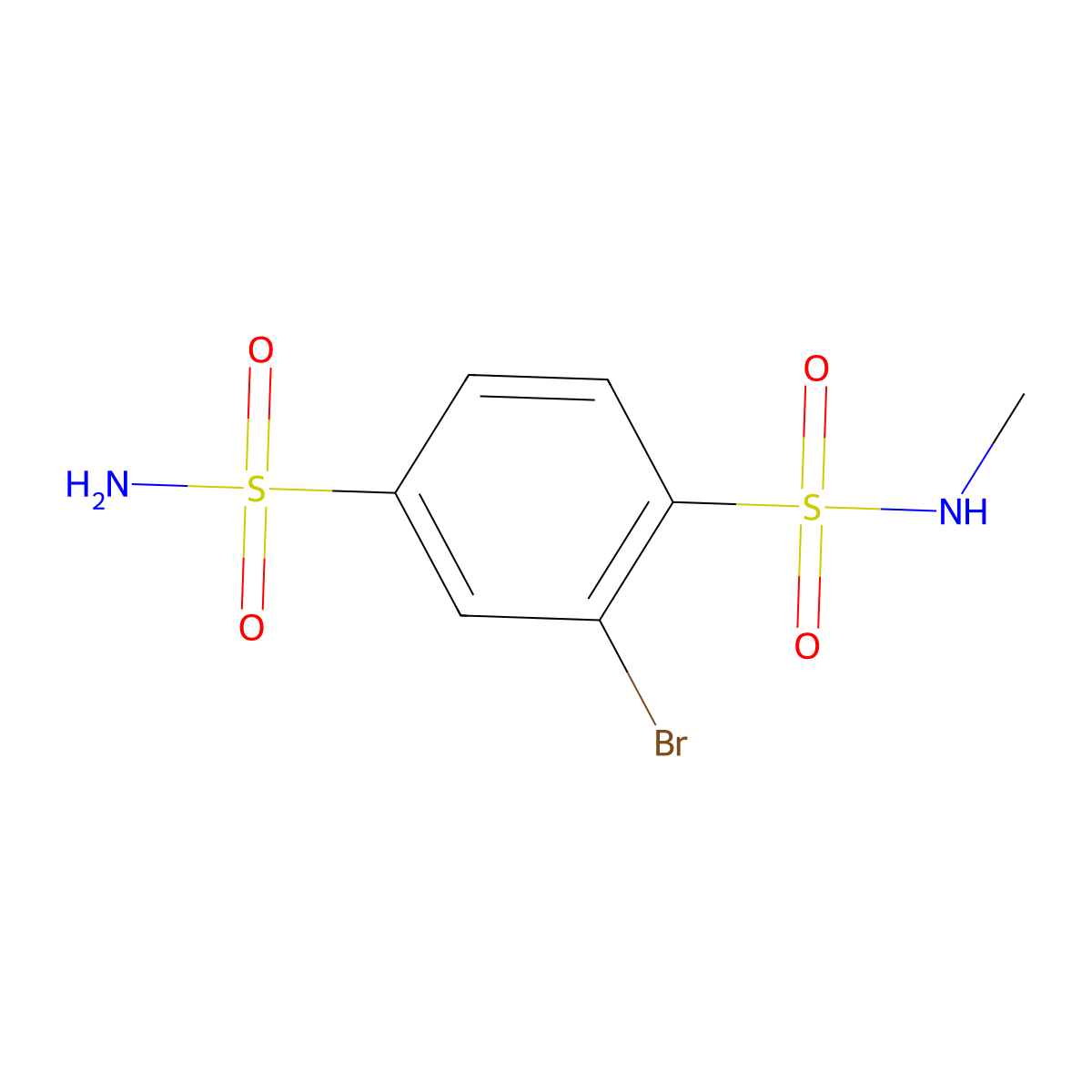 2-bromo-N1-methylbenzene-1,4-disulfonamide molecular structure, CAS 1852785-88-6