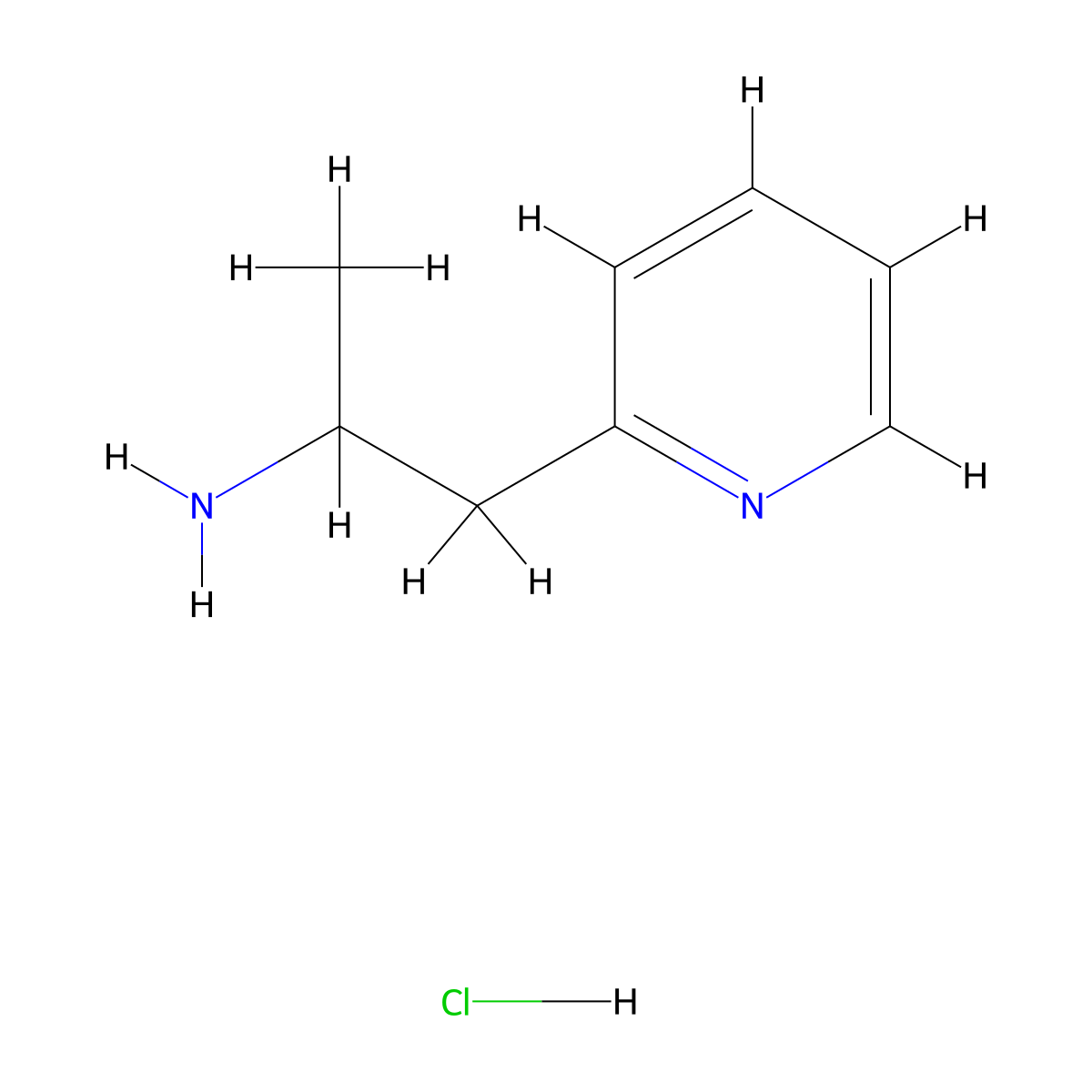 1-(Pyridin-2-yl)propan-2-amine hydrochloride molecular structure, CAS 18528-28-4