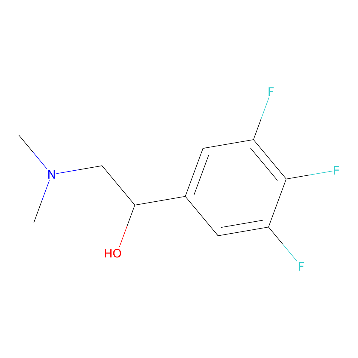 2-(Dimethylamino)-1-(3,4,5-trifluorophenyl)ethan-1-ol molecular structure, CAS 1852848-11-3