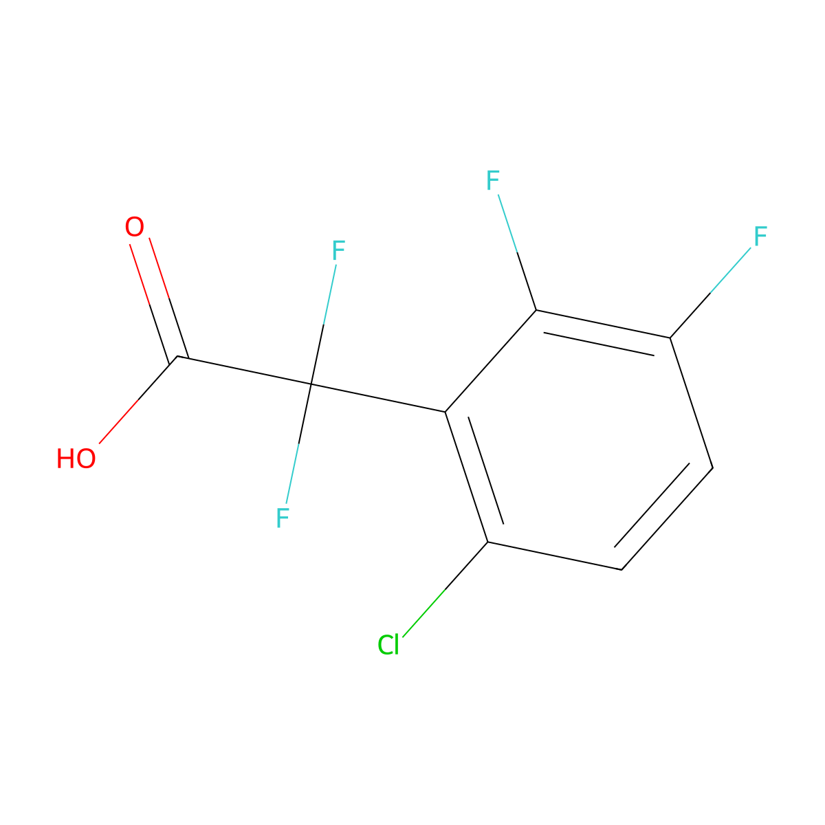 2-(6-Chloro-2,3-difluorophenyl)-2,2-difluoroacetic acid molecular structure, CAS 1852879-59-4