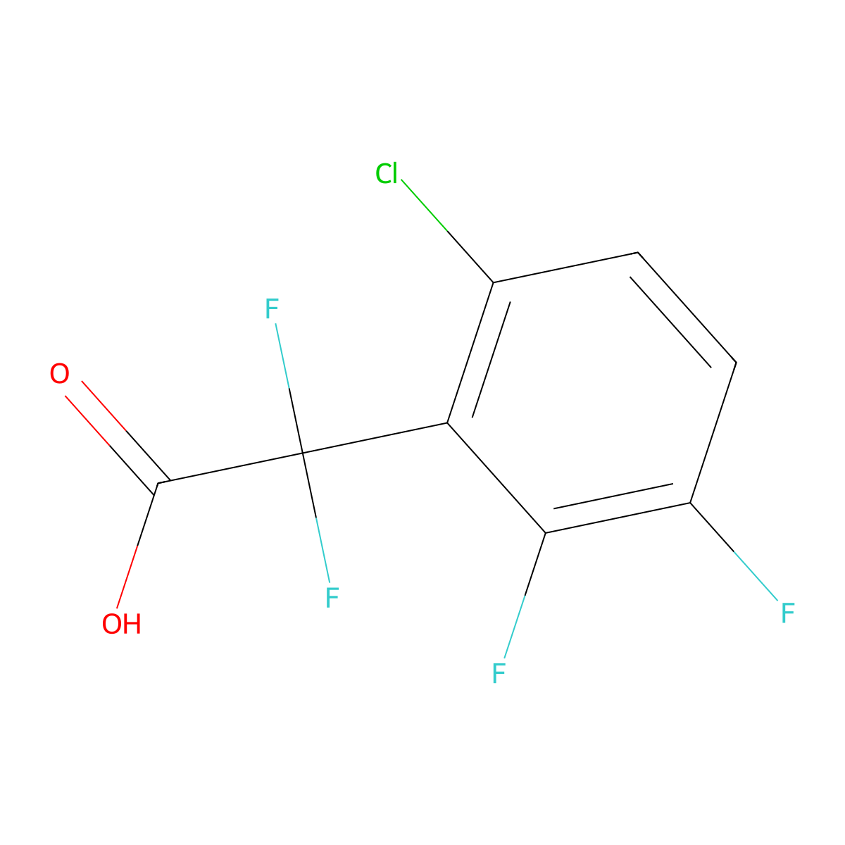2-(6-Chloro-2,3-difluorophenyl)-2,2-difluoroacetic acid molecular structure, CAS 1852879-59-4