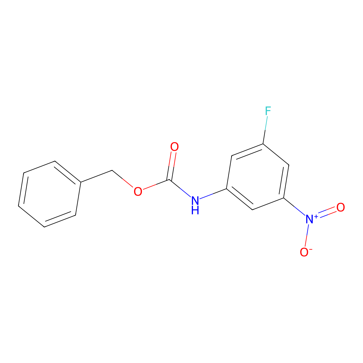Benzyl N-(3-fluoro-5-nitrophenyl)carbamate molecular structure, CAS 1852899-95-6