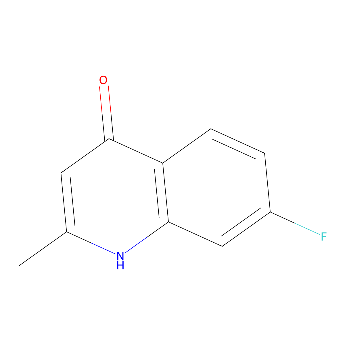 7-Fluoro-2-methylquinolin-4-ol molecular structure, CAS 18529-03-8