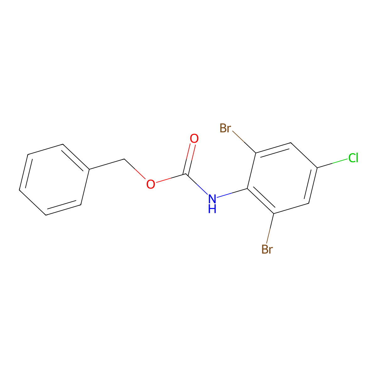 benzyl N-(2,6-dibromo-4-chlorophenyl)carbamate molecular structure, CAS 1852900-04-9