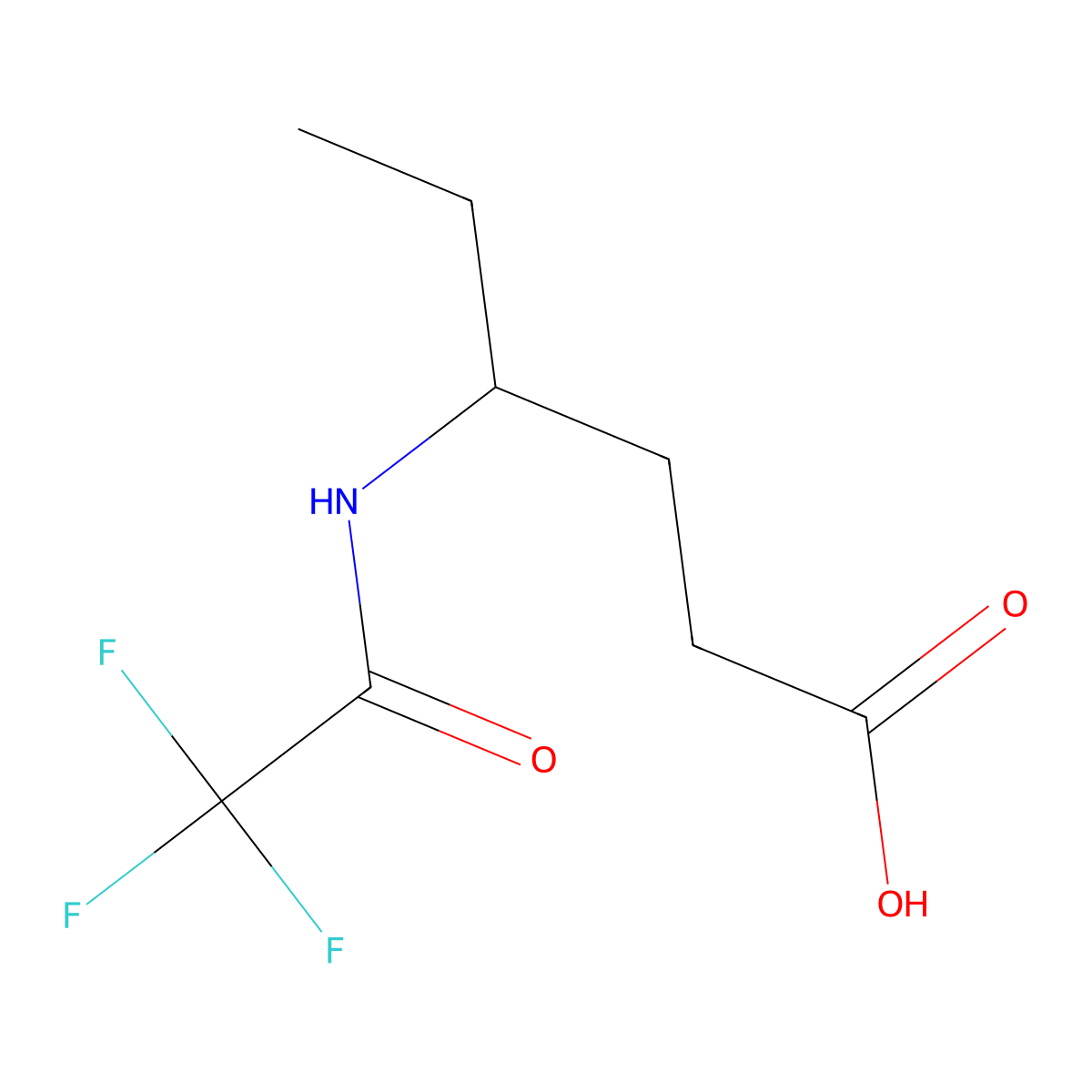 4-(Trifluoroacetamido)hexanoic acid molecular structure, CAS 1852967-40-8