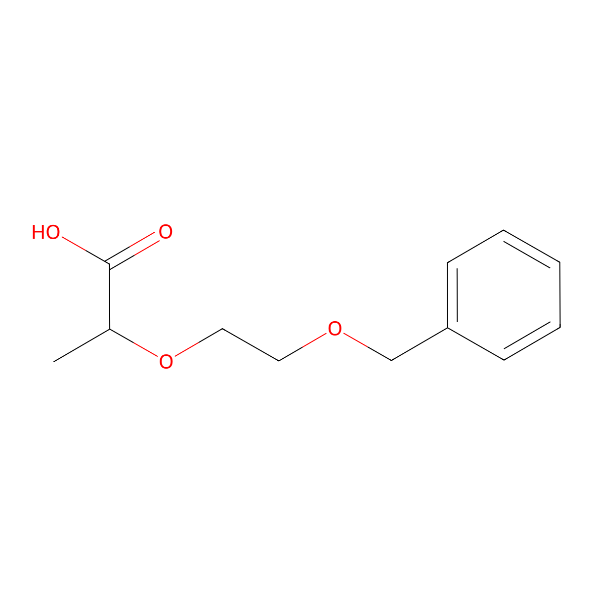 2-(2-(Benzyloxy)ethoxy)propanoic acid molecular structure, CAS 1852993-43-1