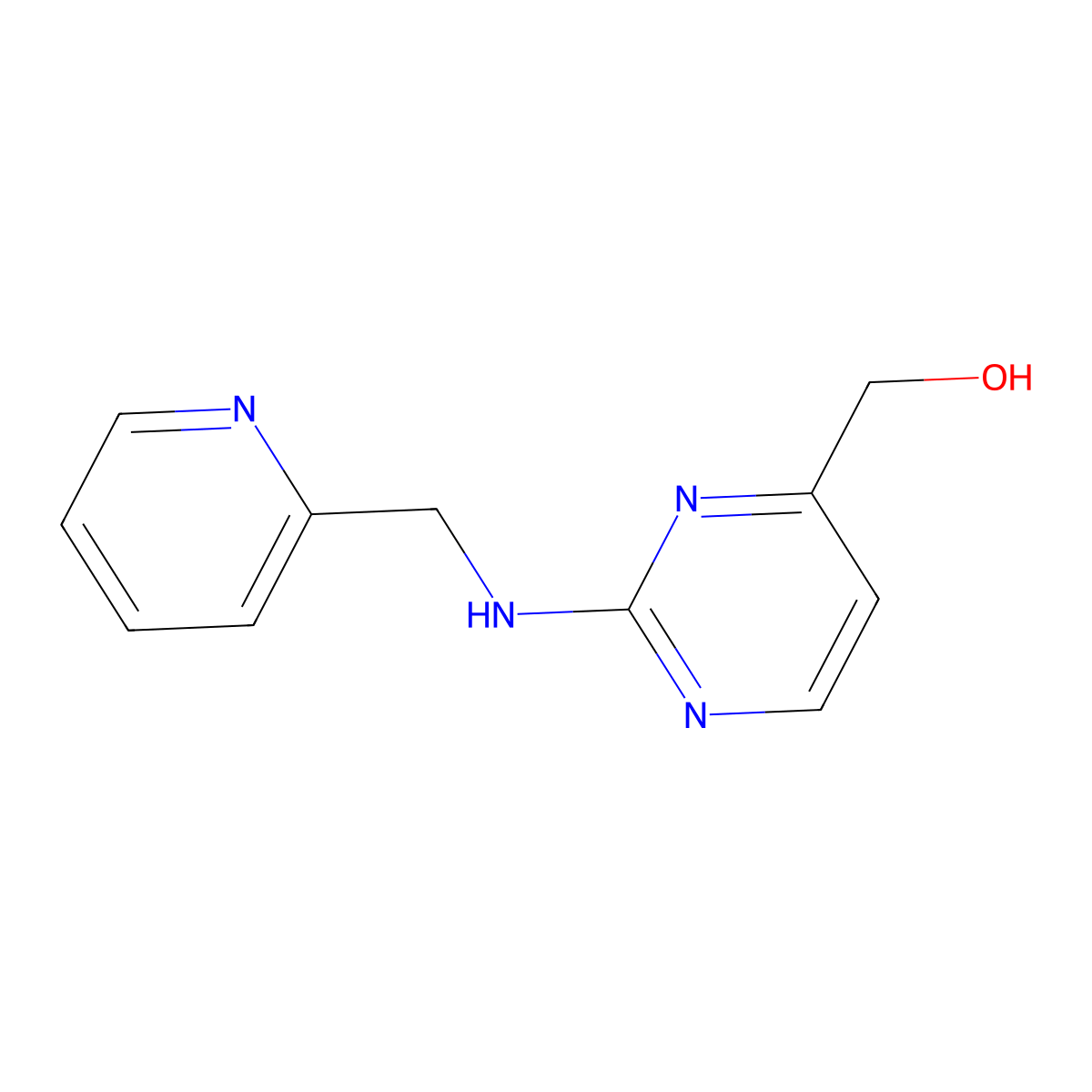 (2-{[(Pyridin-2-yl)methyl]amino}pyrimidin-4-yl)methanol molecular structure, CAS 1852995-79-9