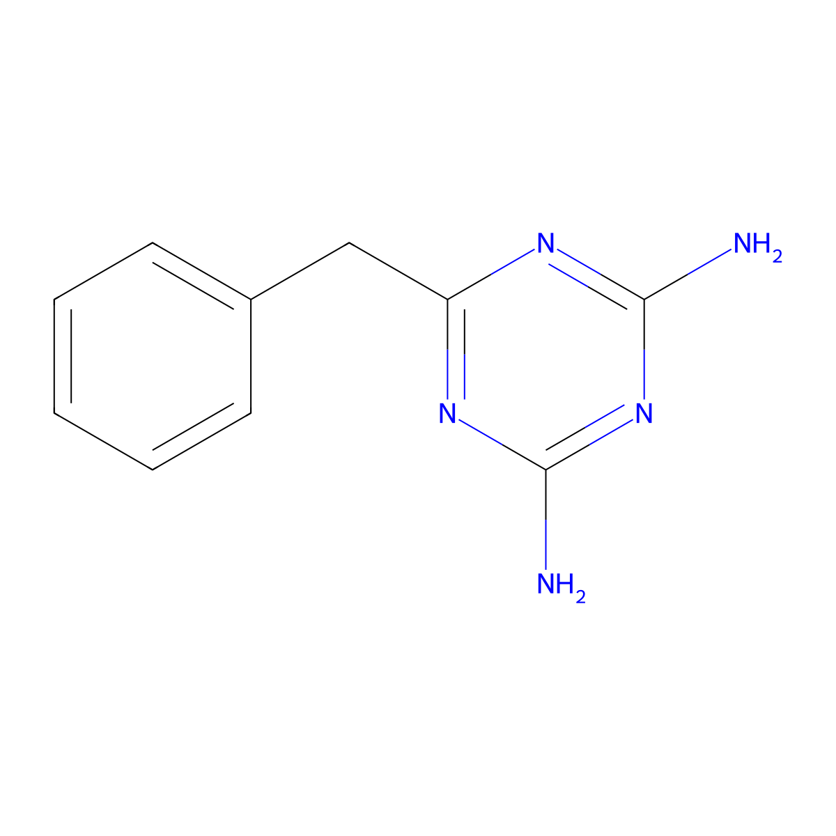 6-Benzyl-1,3,5-triazine-2,4-diamine molecular structure, CAS 1853-88-9