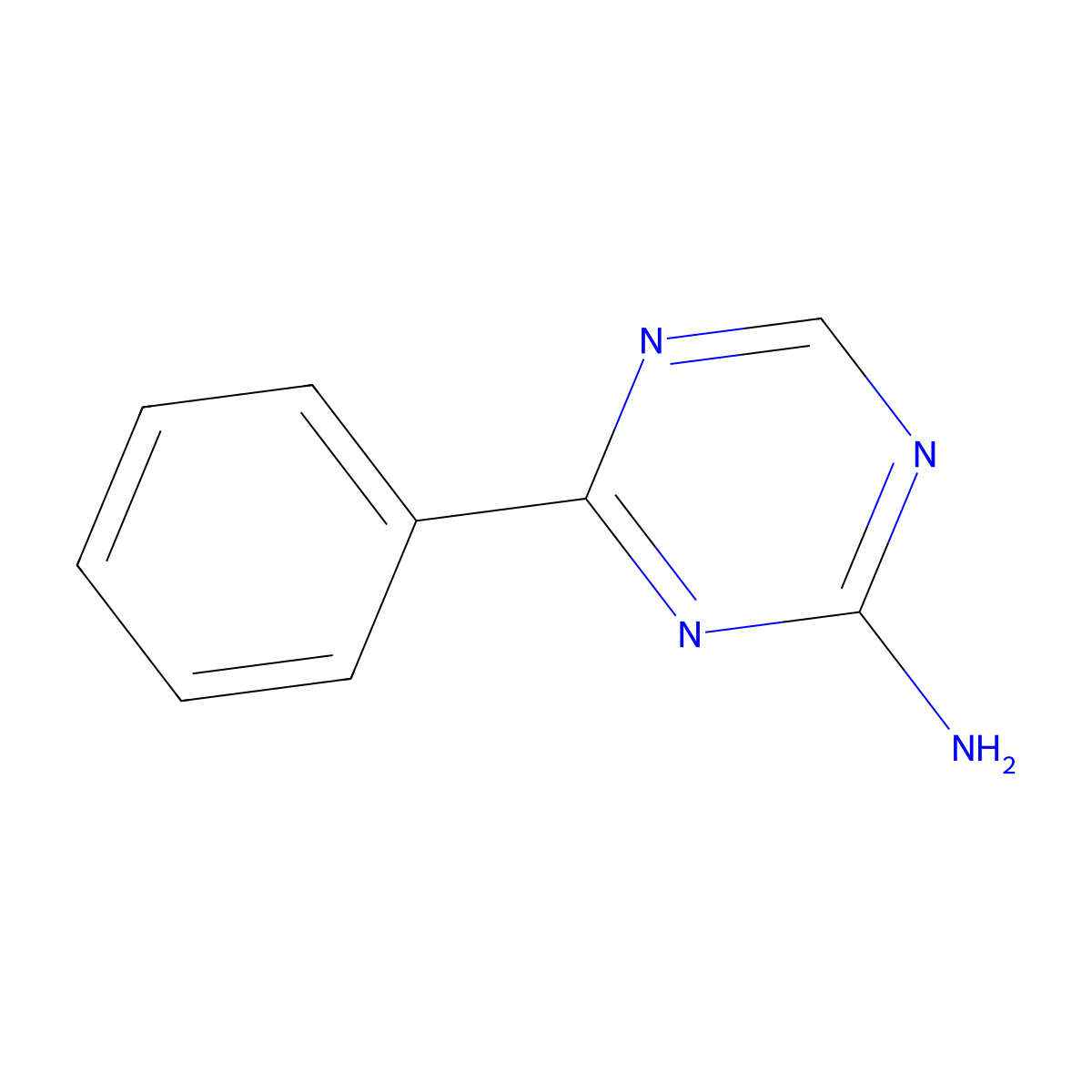 4-Phenyl-1,3,5-triazin-2-amine molecular structure, CAS 1853-95-8