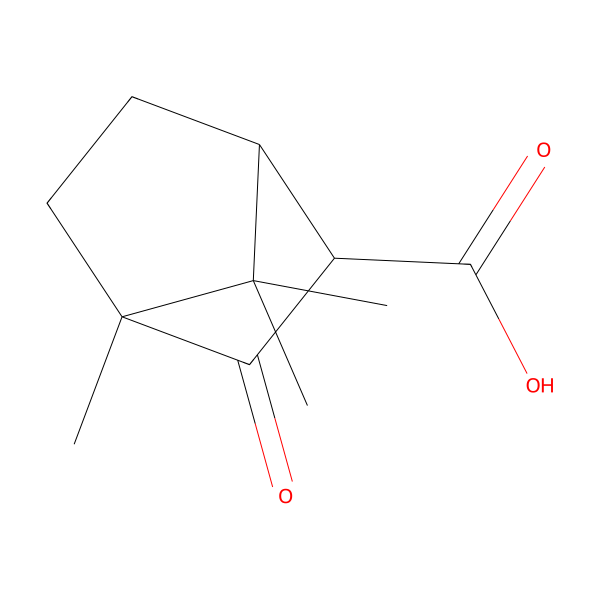 4,7,7-Trimethyl-3-oxobicyclo[2.2.1]heptane-2-carboxylic acid molecular structure, CAS 18530-29-5