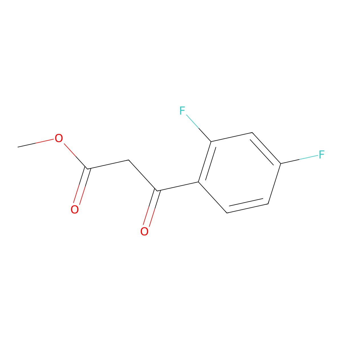 Methyl 3-(2,4-difluorophenyl)-3-oxopropanoate molecular structure, CAS 185302-85-6