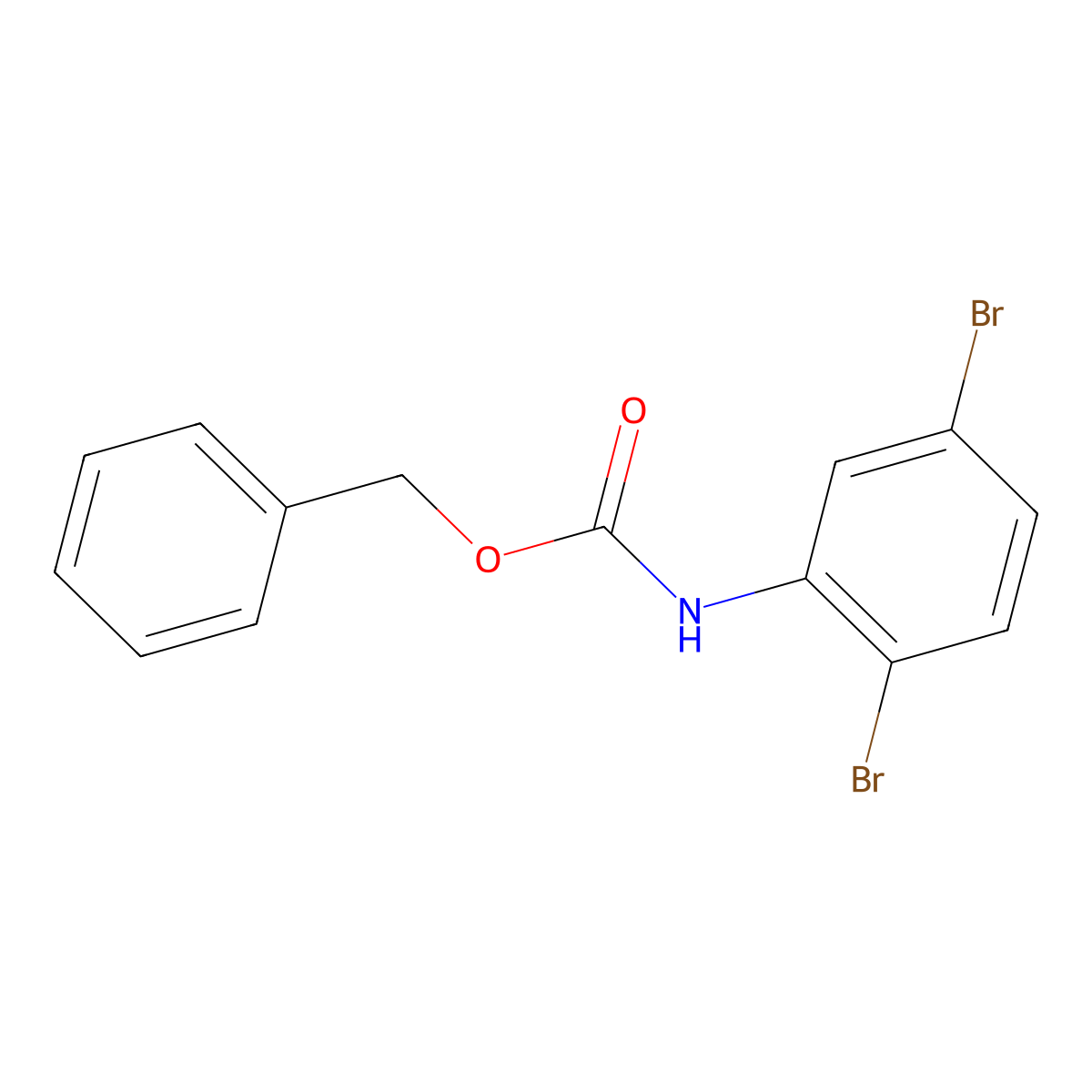 benzyl N-(2,5-dibromophenyl)carbamate molecular structure, CAS 1853025-72-5
